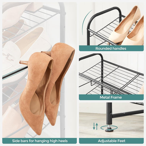 3 Closet, 12 SONGMICS Shoe Rack, Tier Shoe Organizer for Holds up to Pairs of Shoes, Shoe Rack for Front Door Entrance
