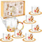 7 Pcs Floral Tea Set for Women, Vintage Flower Teapot Set With