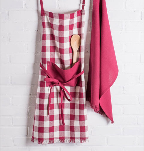 DII Classic Farmhouse Unisex Buffalo Check Kitchen Collection Chef Apron, One Size