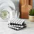 DII Basic Terry Collection Windowpane Dishcloth Set, Black, 12x12, 6 Piece