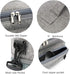 FlowFly Insulated Reusable Lunch Bag, Large Lunch Box for Women and Men, Grey