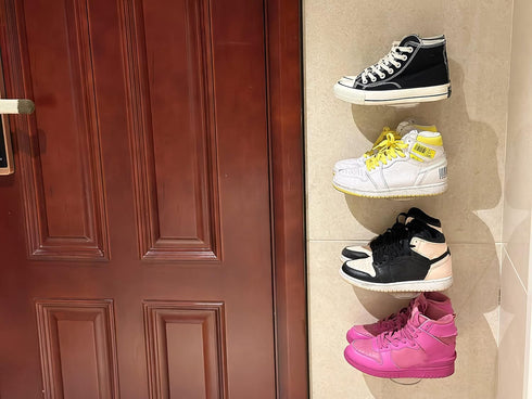 8 Pack,Levitating IEEK Floating Shoe Display Acrylic Shoe Shelf for Wall,Clear Wall Mounted Shoe Rack Sneaker Display