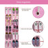 Hanging Shoe Organizer - Over The Door Shoe Storage Rack with 24 Breathable Mesh Pockets for Men, Women, Kids (Pink)