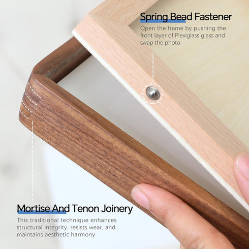 3.5x5 4x6 4 6,Plexiglass,Tabletop Walnut Wood Picture Frame,Picture with Mat or Without Mat,Standing Desk Photo Frame