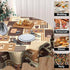 Granbey 60 Inch Classic Coffee Themed Table Cloth - Mocha Latte Milk Round Tablecloth Beige Brown Table Cover