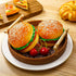 1 CroBlissful Pcs Artificial Hamburgers Realistic Fake Food Bread Model Photography Prop for Kitchen Food Fake Display