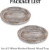Set 2 Counter Hanobe Rustic Wooden Serving Tray of Round Wood Butler Decorative Tray Whitewash Centerpiece Candle