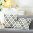 Pack 2 Cozy 20 20 Inches CaliTime Throw Pillow Cases of Fleece Gradient Geometric Trellis Chain Quatrefoil Accent