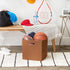 13x13x13, DII Collapsible Polyester Storage Cube, Solid, Lightweight and Durable, Large Square, Cinnamon