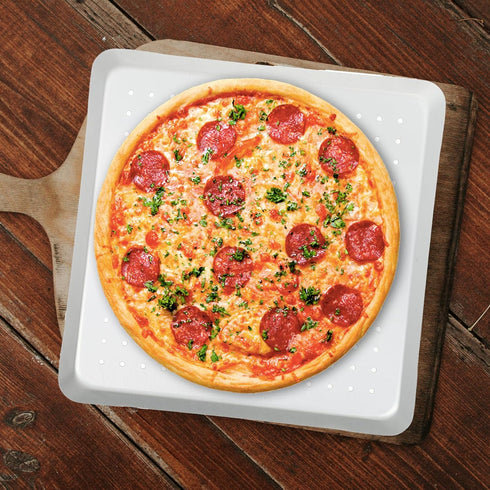 Luxshiny Mini Pizza Pan, 9 Inch Pizza Bakeware with Holes for Home Baking