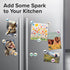 Super Cute Fridge & Locker Magnets – 10 Vibrant Glass Magnets – Strong Hold for Photos, Notes, Recipes, Aesthetic