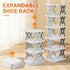 6 Tier Collapsible Kids Shoe Rack, Small Vertical Foldable Shoe Organizer for Front Door Entrance, Dorm, Bedroom