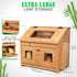 Countertop Bread Box for Kitchen Large Wooden Bamboo Bread Box with Cutting Board (SELF-ASSEMBLY)