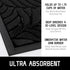 Yimobra Door Mats, Heavy Duty Non-Slip Welcome Mats for Outdoor Entrance, Easy Clean (Black)