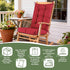 QemoraHome Set Rocking Chair Cushion Waterproof Weather Resistant Tufted with Ties, Non-Slip High Back Chair Pads