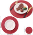 Set 6, 13 3.93 inch, Homaxy Round Faux Leather Placemats and Coasters, Washable Dual-Side Table Mats, Wipeable