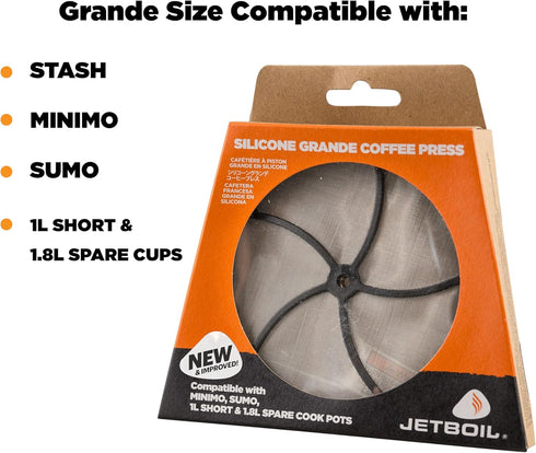 Jetboil Silicone French Press Coffee Maker | Camping and Backpacking Stoves, 1000 milliliters Grande