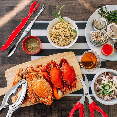 YWHWXB 19 Set, Set, 4 4 4 4 2 1 Pcs Seafood Tools Crab Crackers And Tools Include Crab Crackers, Shellfish/Seafood
