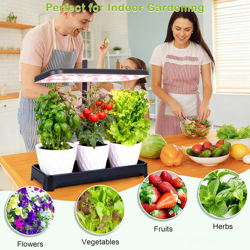 16.5*6.5*4 inch) Indoor Garden Led Grow Light, Herb Kitchen Garden Grow Kit, Full Spectrum LED Plant Light for Plants