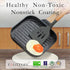 ESLITE LIFE 8 Inch Nonstick Small Grill Pan, Versatile Induction Square Grilling Skillet for Indoor Cooking