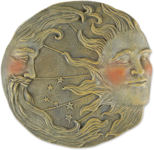 Celestial Sun Moon Star Wall Plaque for Living Room, Gifts & Decor