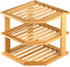 RoyalHouse Bamboo 3-Tier Corner Shelf Organizer - Space Organizer for Kitchen and Bathroom Countertop