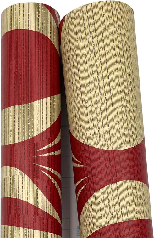 Yifely Red Geometric Design Self-Adhesive Shelf Liner, 17.7 Inch by 9.8 Feet