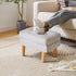 16.34" 12.4" W12.6" UHBD041G YMYNY Small Footstool Ottoman, Faux Leather Footrest with Sponge Padded Seat, Step Stool