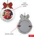 Baby's 1st Christmas Photo Ornament - 2025 Charm, Bulb Shape with White Glitter & Red Bow - Gift-Storage Bag Included,