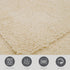 Jean Pierre New York Lydia Border 100% Cotton Bath Mat - Non-Slip Rug - Ivory - 20"x32"