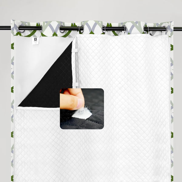 DriftAway Soundproof Thermal Insulated Quilted Curtain Liners for Bedroom Sound Barrier Blackout