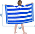 3-10 30"x50" 100% Premium Large Hooded Beach Towel for Kids Aged | Drawstring Carry Bag Included | Size | Classic