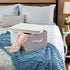 Household Essentials 113 Large Storage Box with Lid and Handle - Natural Beige Canvas