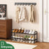 kiplant Closet, 2-Tier Closet Shoe Rack for Black Expandable Shoe Rack Metal Organizer, Heavy Duty Shoe Storage Shelf