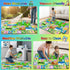 3x5ft Kids Educational Rug, Non-Slip Machine Washable ABC Alphabet Mat & Learning Carpet for Playroom Bedroom, Nursery