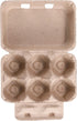 LayHyand Dozen 50 Pack, 6 Count 6 Half Vintage Egg Cartons Blank Natural Pulp Egg Cartons for Chicken Eggs Reusable