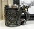 Ebros Gift Steampunk Nightcrawler Silver Firewheel Cyborg Dragon Beer Stein Tankard Coffee Mug