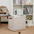 DULLEMELO Large Fabric Storage Basket, Collapsible Storage Container Box with Handles for Organization, Cream
