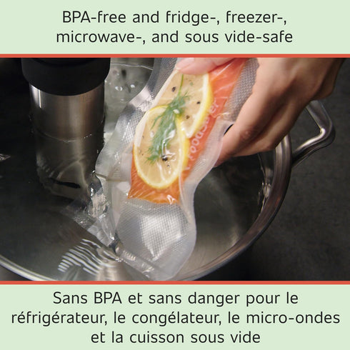 FoodSaver Vacuum Seal Rolls, 11" x 16', 2-Pack, BPA-Free Multilayer Construction for Food Preservation