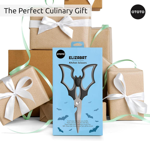 NEW!! Elizabat Kitchen Scissors by OTOTO - Cute Bat Kitchen Shears, Cooking Scissors, Kitchen Gadgets, Halloween Gifts