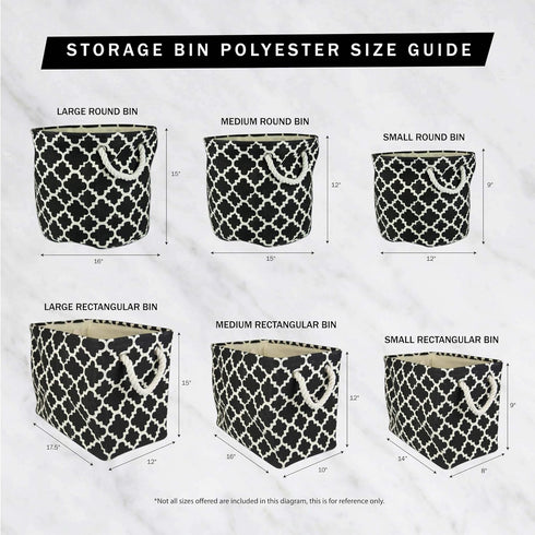 DII Polyester Container with Handles - Lattice Storage Bin, Medium, Bright Green