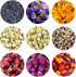 TooGet 9 Bags Set of Fragrant Dried Flowers and Herbs for Soap, Bath Bombs Making, and Crafts Decorations