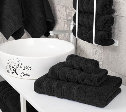 3 Set, 1 1 1 600 100% Set American Soft Linen Premium Piece Towel Bath Towel Hand Towel Washcloth, GSM Cotton Turkish
