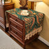 Floral,51.2" 15.7" Nightstand Cover with Lace Trim Floral Pattern :Slip-Resistant Dustproof Table Cover for Bedroom