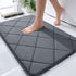 OLANLY Memory Foam Bath Mat 30x20, Ultra Soft Absorbent Bathroom Rug, Machine Washable, Dark Grey