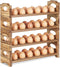 Wooden Egg Holder with 4 Layers/48-Hole, Stackable Wood Egg Rack Countertop with