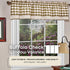 Buffalo Check Valance Window Curtains by Achim Home Decor, 58 Inch Width, 14 Inch Length, Taupe Brown & Ivory Plaid