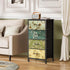 Furnulem 4 Drawer Dresser, Vertical Nightstand for Kids and Adults, Fabric Chest of Drawers for Storage