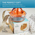 Citrus Squeezer - Manual Orange Juicer with Measuring Cup and Strainer, Dishwasher Safe, Gift for Women - 8OZ (Orange)