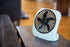 O2COOL Treva 5 Inch Battery Powered Desk Fan, Portable with Compact Folding & Tilt Design, Grey